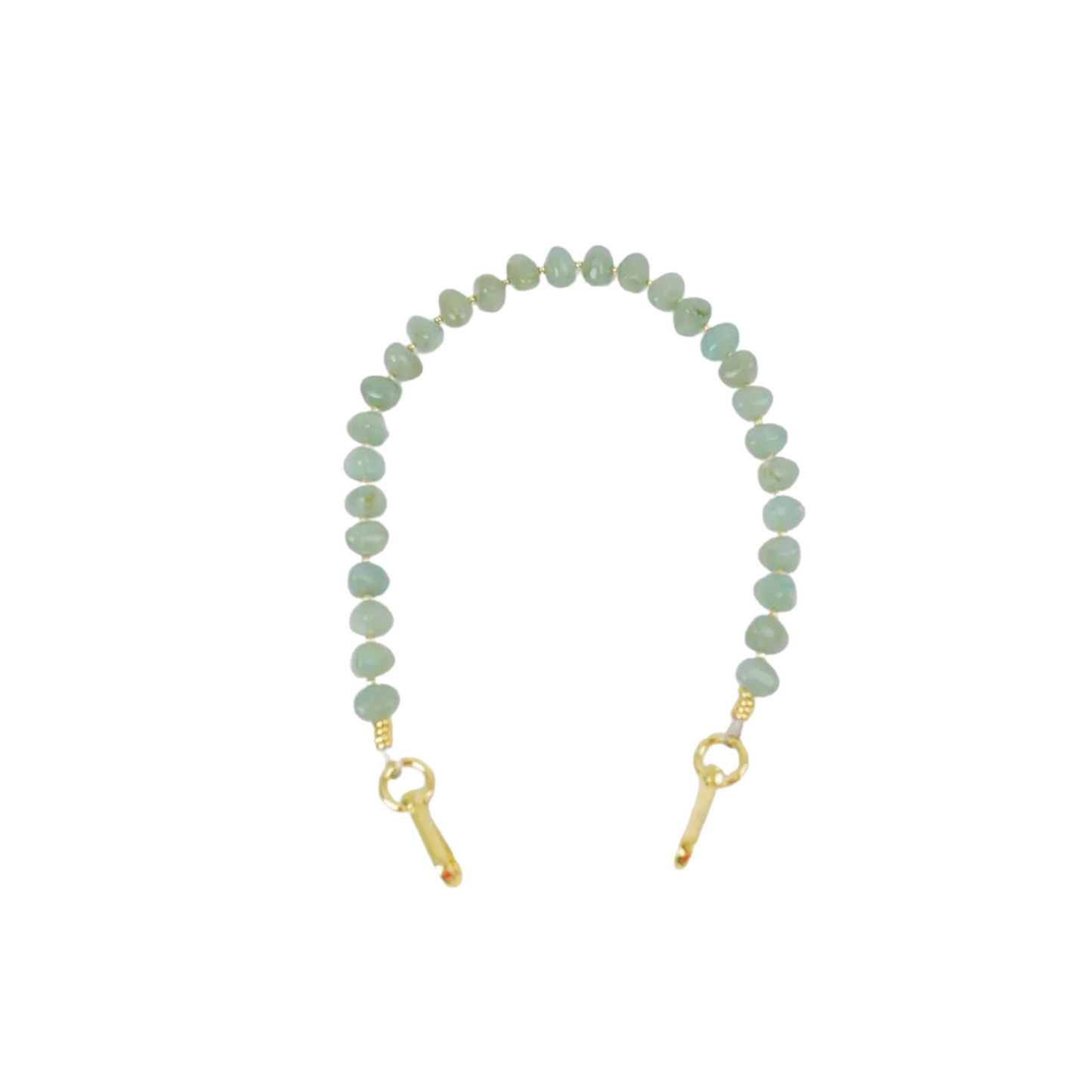 Clutch Strap | Pebble Gemstone in Jade Green