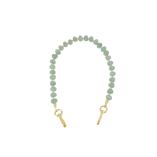 Clutch Strap | Pebble Gemstone in Jade Green