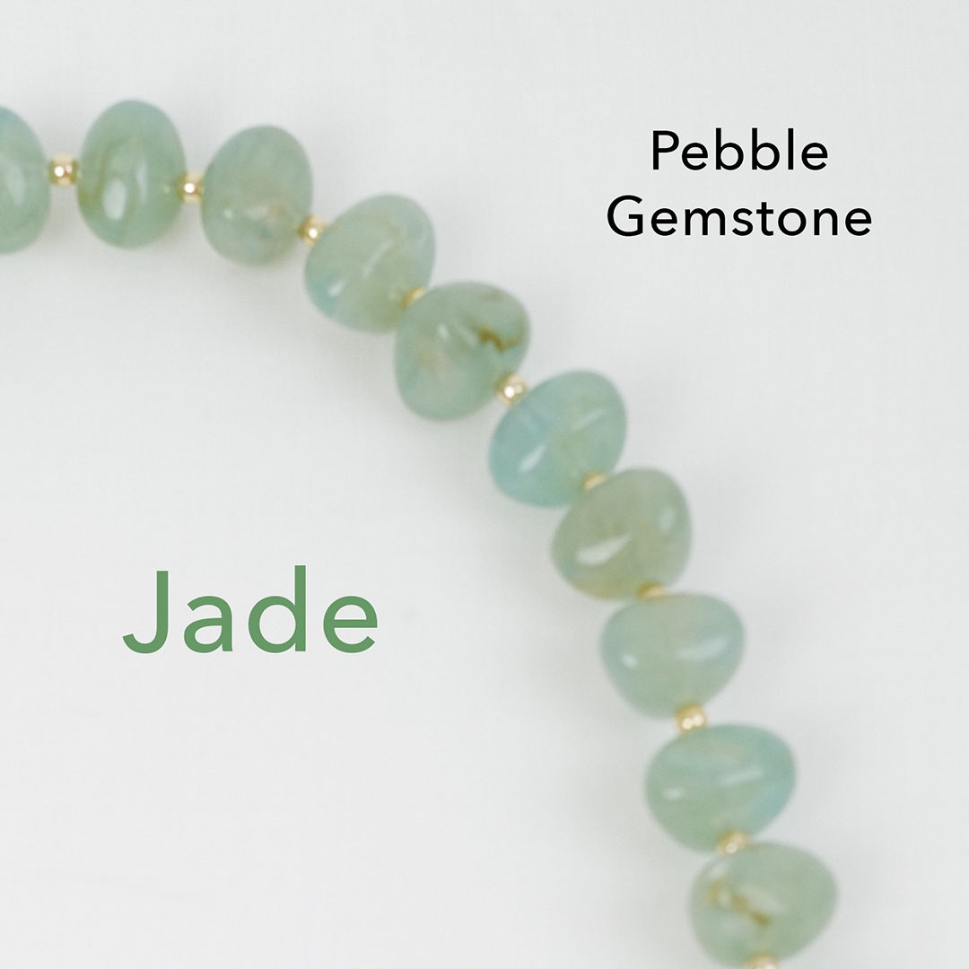 Clutch Strap | Pebble Gemstone in Jade Green