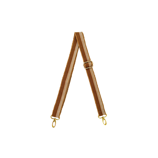 Woven Adjustable Strap | Cinnamon/White