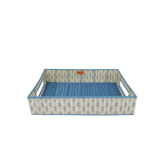 Woven Tray | Fog Blue/Putty/Pearl