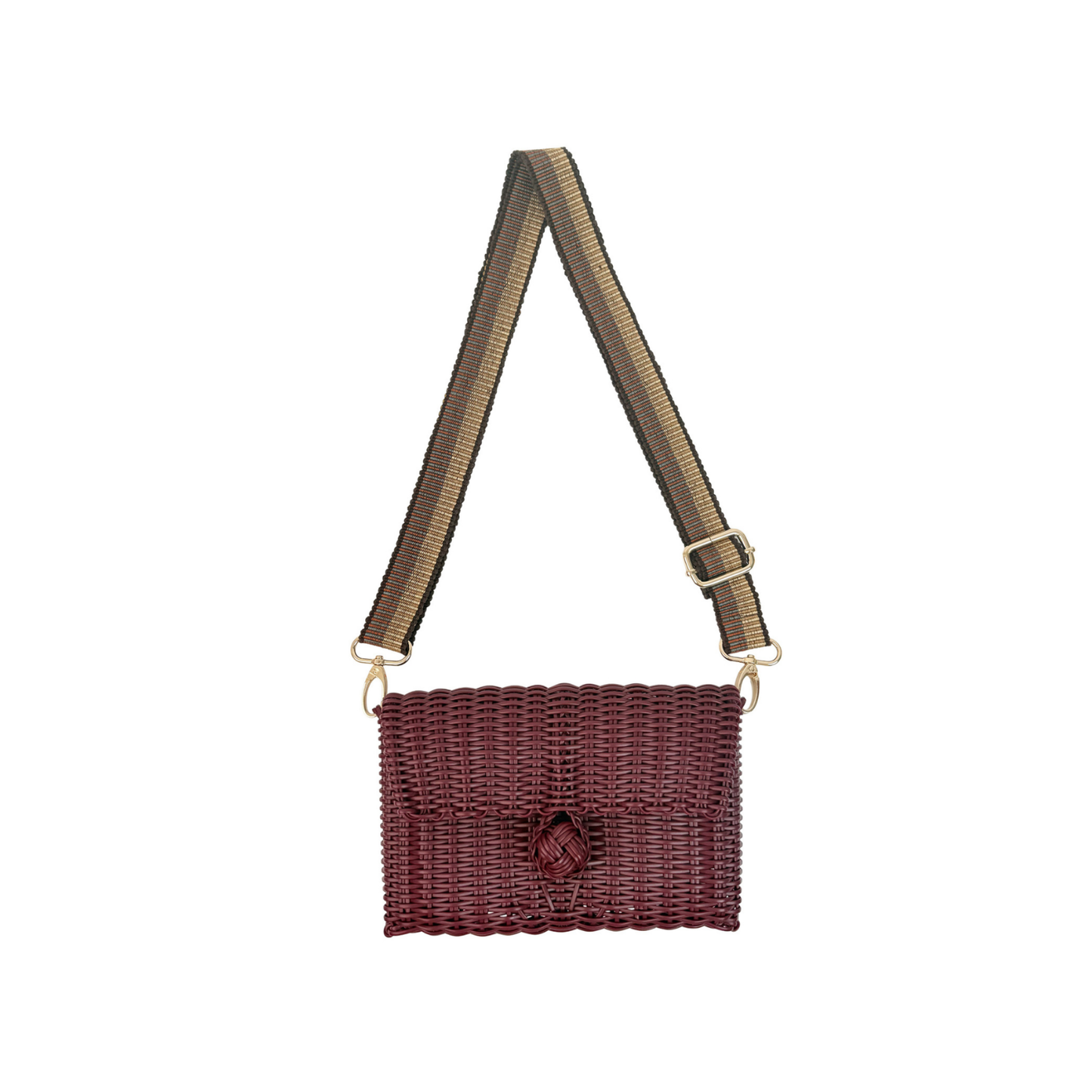Woven Adjustable Strap | Brown / Cinnamon + Clutch