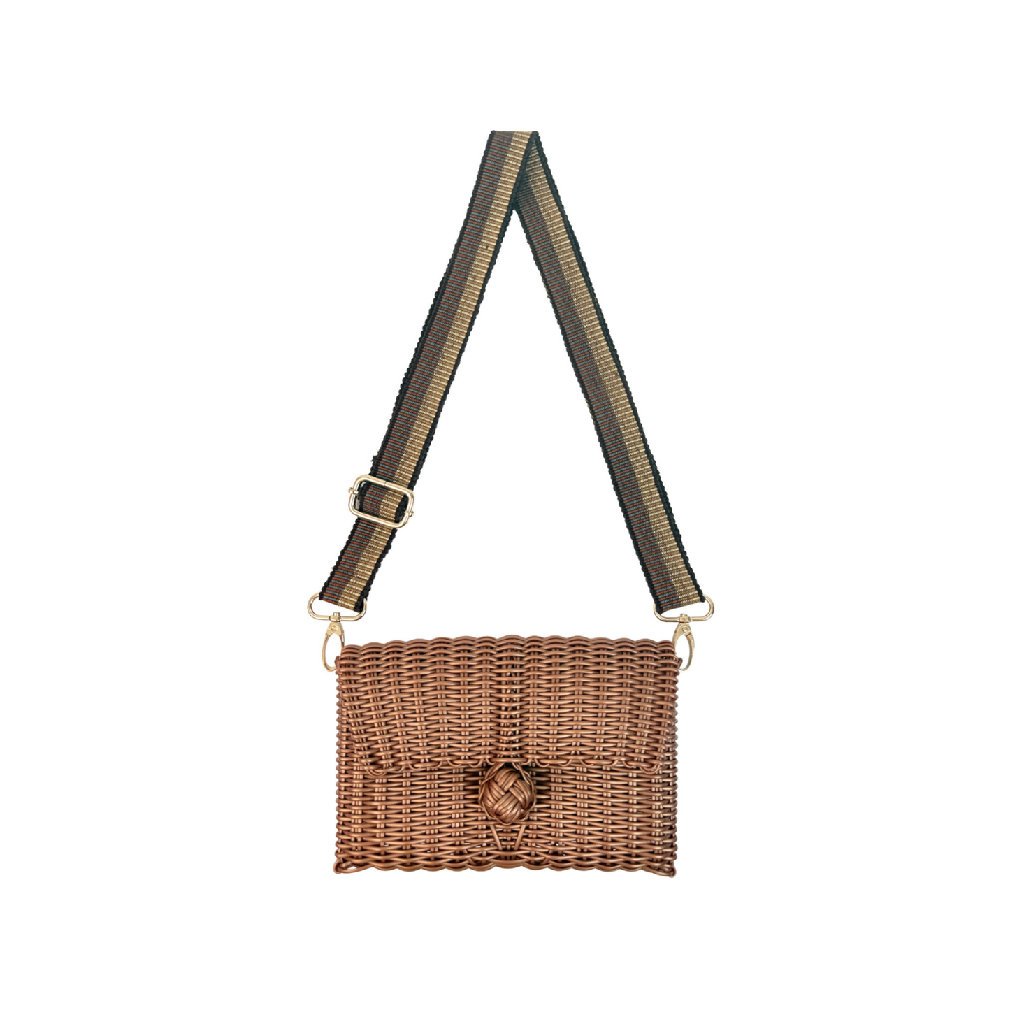 Woven Adjustable Strap | Brown / Cinnamon + Clutch