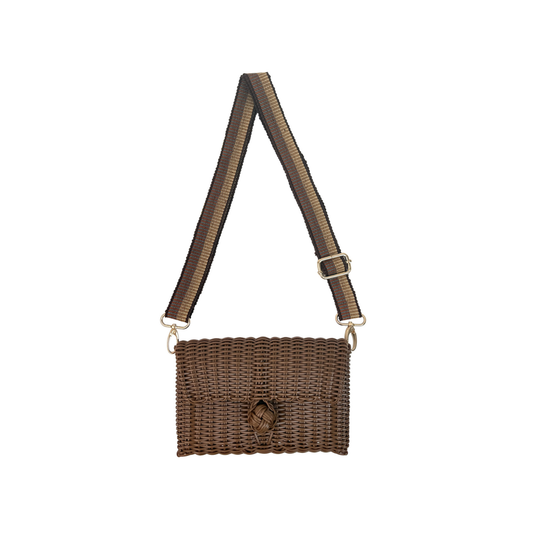 Woven Adjustable Strap | Brown / Cinnamon + Clutch