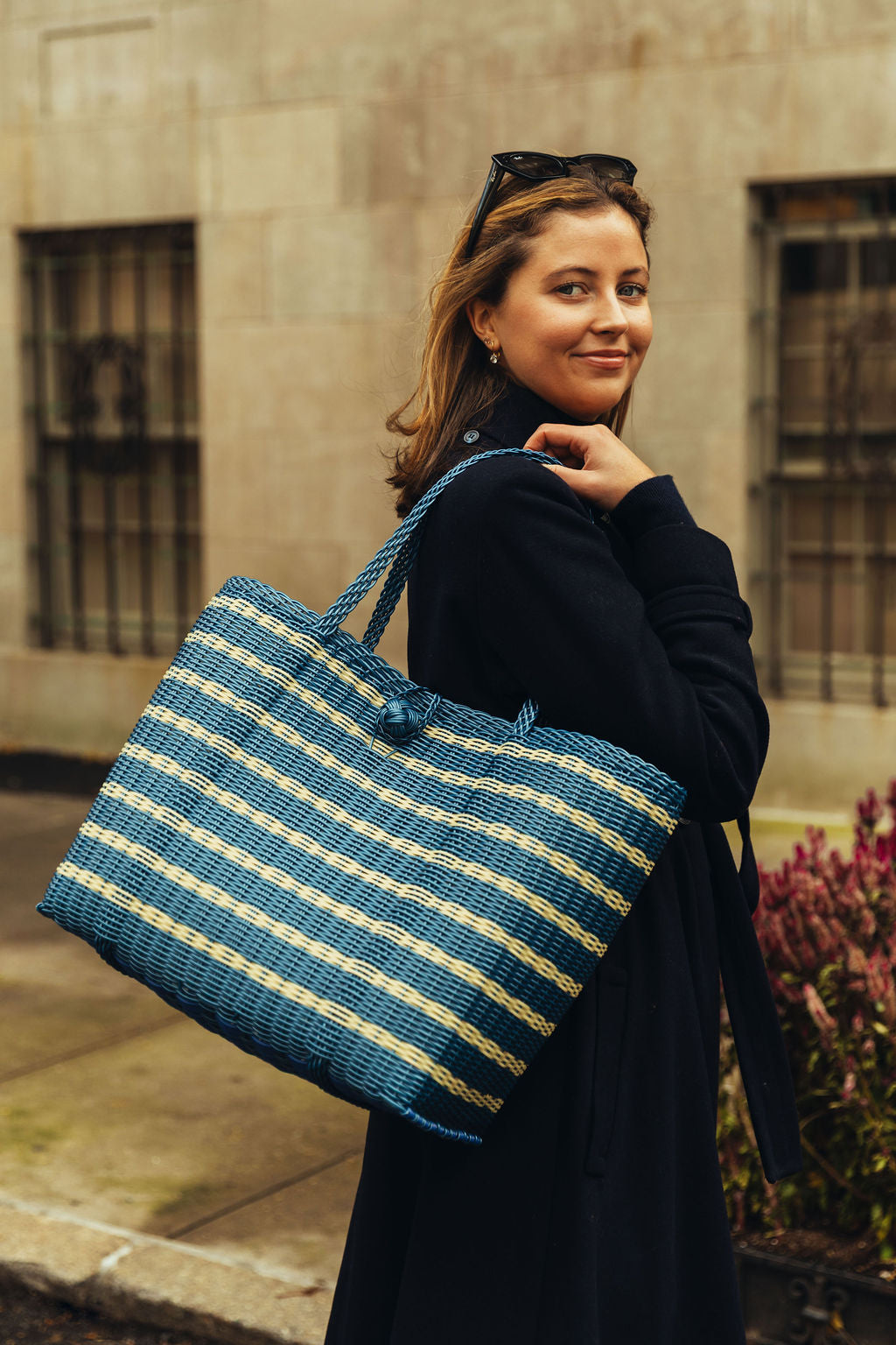 Medium | Sailor Stripe in Fog Blue – The Lilley Line