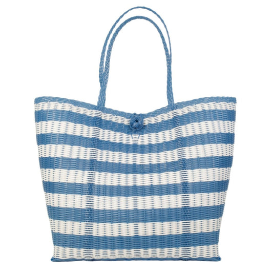 Heavy Load | Lined Paper Stripe in Baby Blue / White