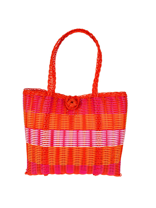 Extra Small | Lalie in Oranges / Pinks / Pink Handle
